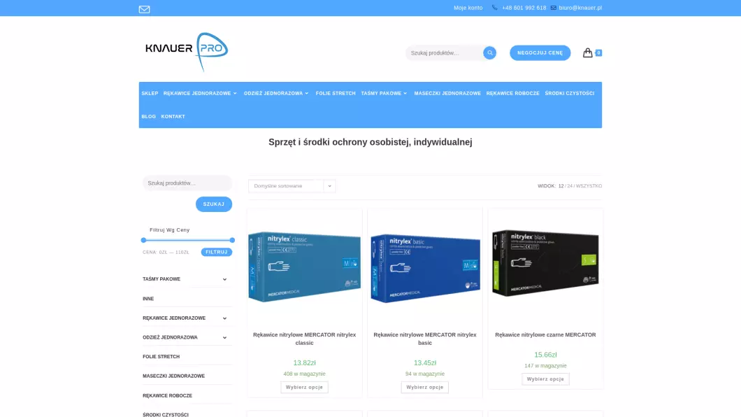 Środki ochrony osobistej Knauer Pro - podgląd