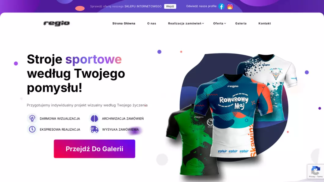 Personalizowana odzież sportowa	na zamówienie Regio - podgląd