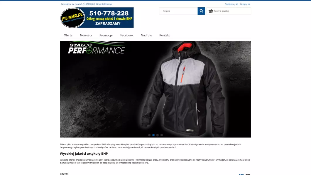 FILIMAR - sklep z artykułami BHP - podgląd