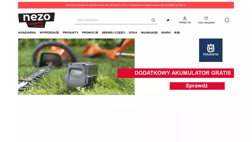 Husqvarna sklep - Autoryzowany dealer NEZO - podgląd